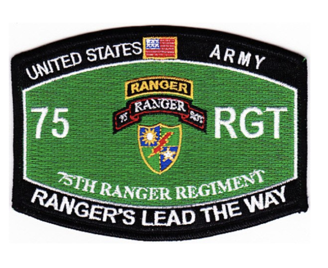4.5" ARMY 75TH RANGER REGIMENT CREST MOS EMBROIDERED PATCH Marines