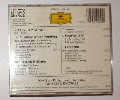 Wagner SINOPOLI New York Philharmonic CD Overtures and Idyll - CDs