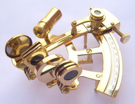 NauticalMart 4.5'' Brass Nautical Ship Instrument Astrolabe Marine Brass Sextant