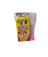 Crayola Colors Of The World Colored Pencils 24 Pack Pre Sharpened New In... - $7.43