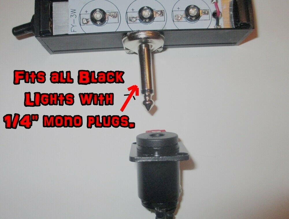 FISHING BLACK LIGHT FEMALE MOUNTING JACK FOR BOATS FOR MONO PHONE 1/4" plug UV Sporting Goods