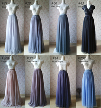 Womens Long Tulle Skirt, Pink Long Tulle Skirt, Bridesmaid Outfit, Plus Size image 13