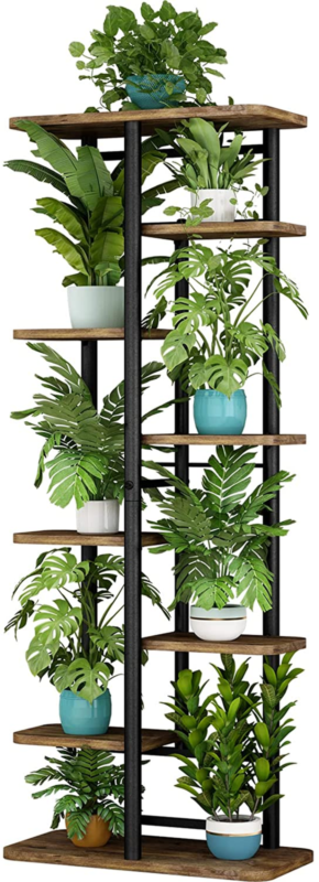 Plant Stand 8 Tier 9 Potted Multiple Flower Pot Holder Shelf Indoor Outdoor Plan - $78.14