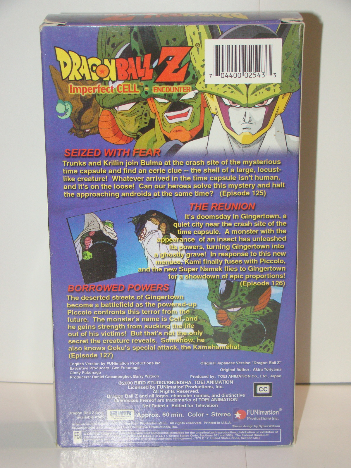 DRAGON BALL Z - Imperfect CELL - ENCOUNTER (VHS) - VHS Tapes