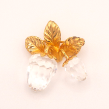 Strawberry Brooch Pin Swarovski Gold Tone Crystal Memories Accessories W... - $48.33