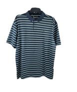 Under Armour UA HeatGear Striped Golf Polo Shirt Mens Large Black 134208... - $40.45