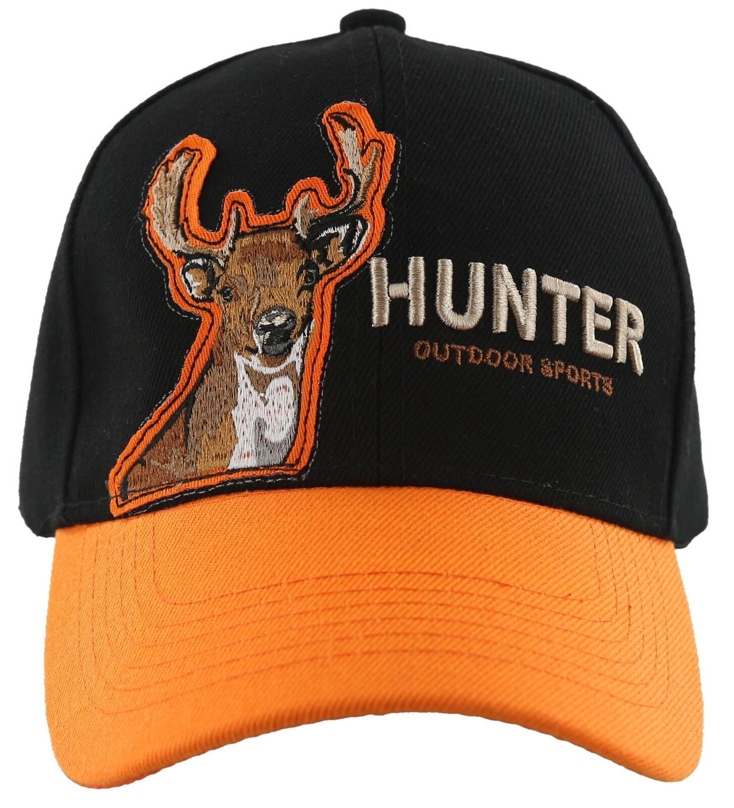 HUNTER OUTDOOR SPORT DEER CAP HAT ORANGE BLACK - Men's Hats