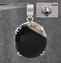 Black Agate Gemstone Silver Plated Handmade Designer Pendant Wholesale Price - $9.22