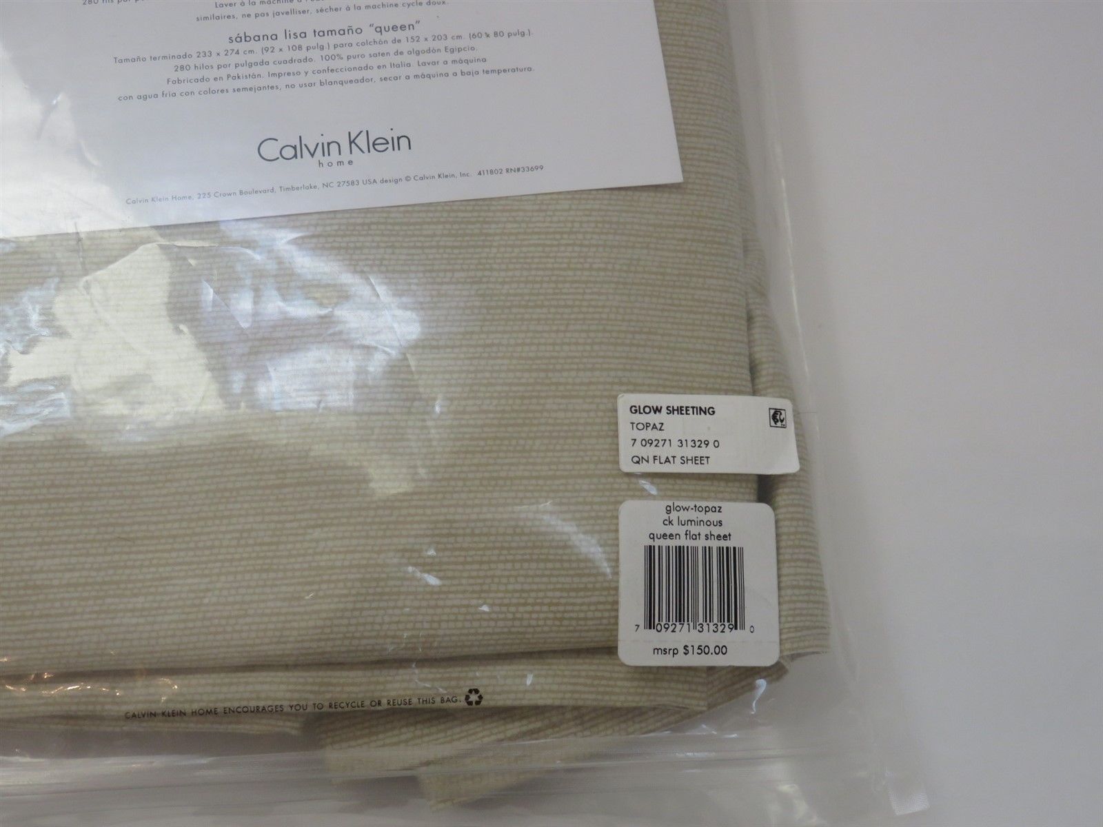 calvin klein home sheets rn 33699