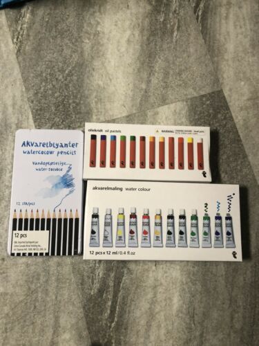 Water Color Pencils, Paints And Oil Pastels