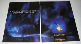 1987 Carlsberg Export Beer Ad - Mermaid at the Bar - $14.99
