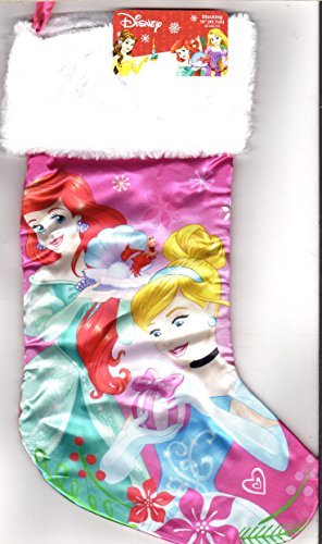 Disney Princess 18 Felt Christmas Stocking with Printed Satin Cuff