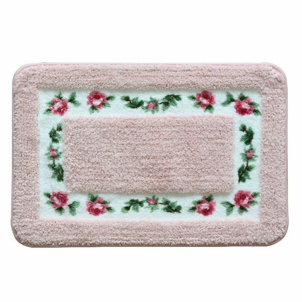 Nice Bath Mat Rug 15.75" x 23.62" Floral Flower Colorful Nature Shabby