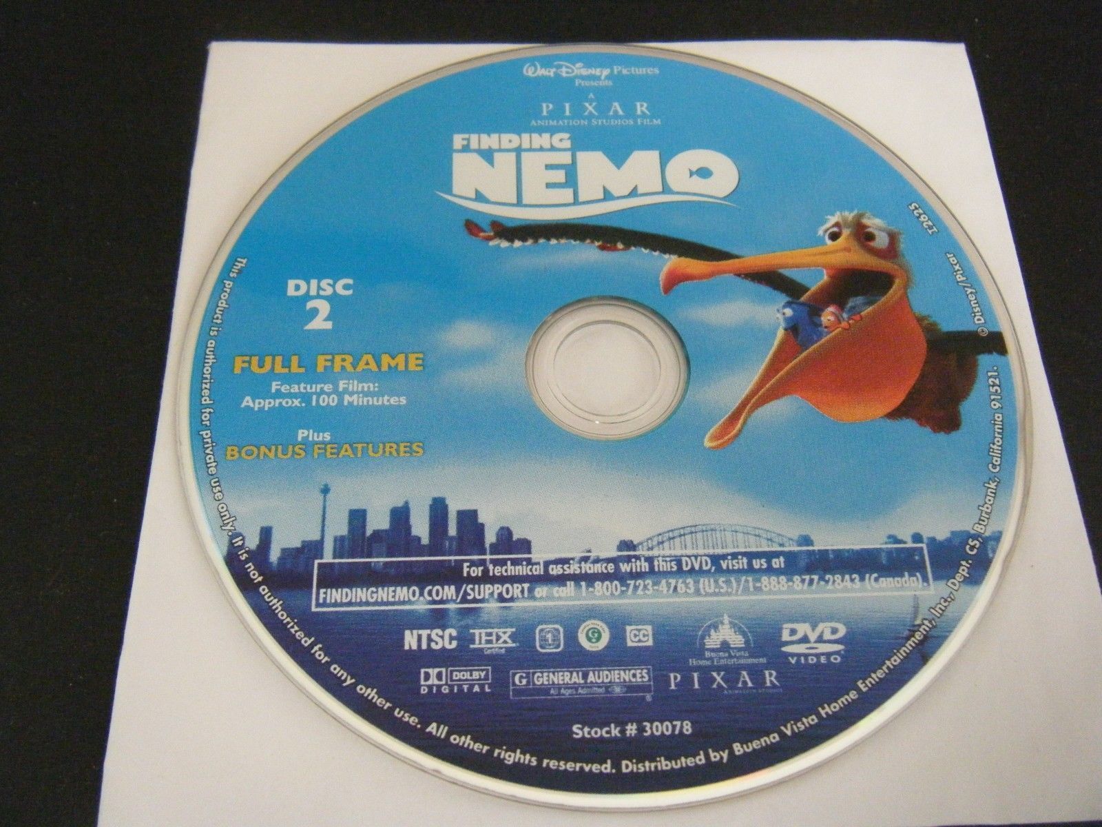 Finding Nemo Full Frame DVD  2021 Disc  Only  DVD  