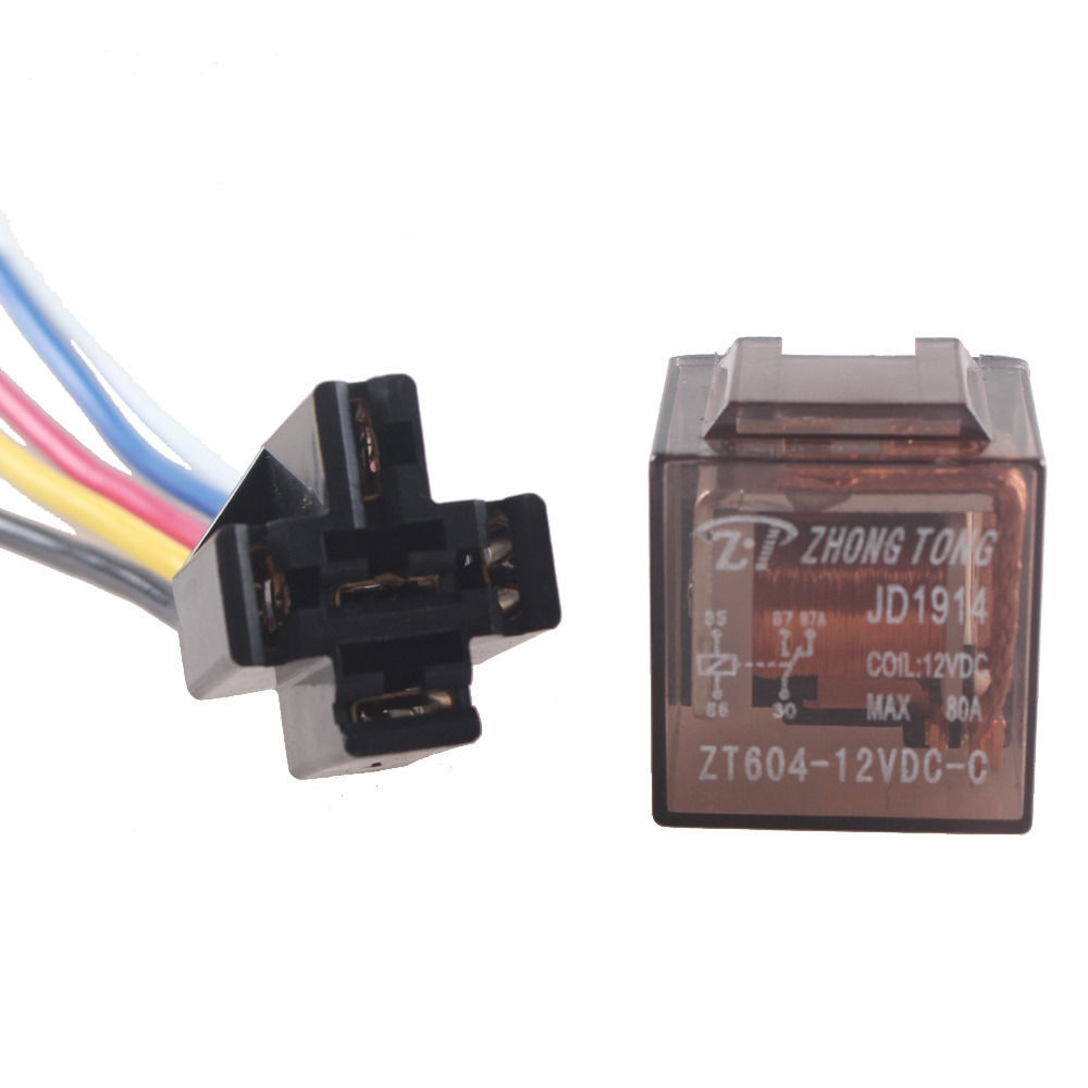 5pcs Car 12v 12 Volt Dc 80a Amp Transparent Relay U0026 Socket