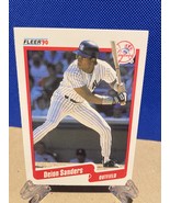 Deion Sanders 1990 Fleer Baseball Card - $200.00
