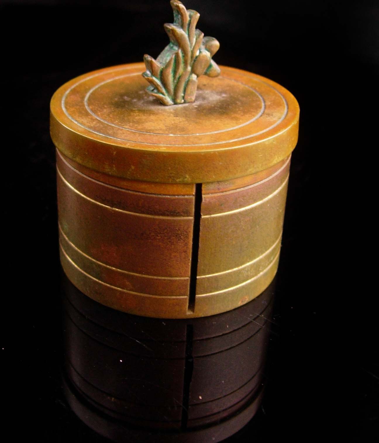 Vintage Stamp Box Brass Stamp Dispenser and 50 similar items