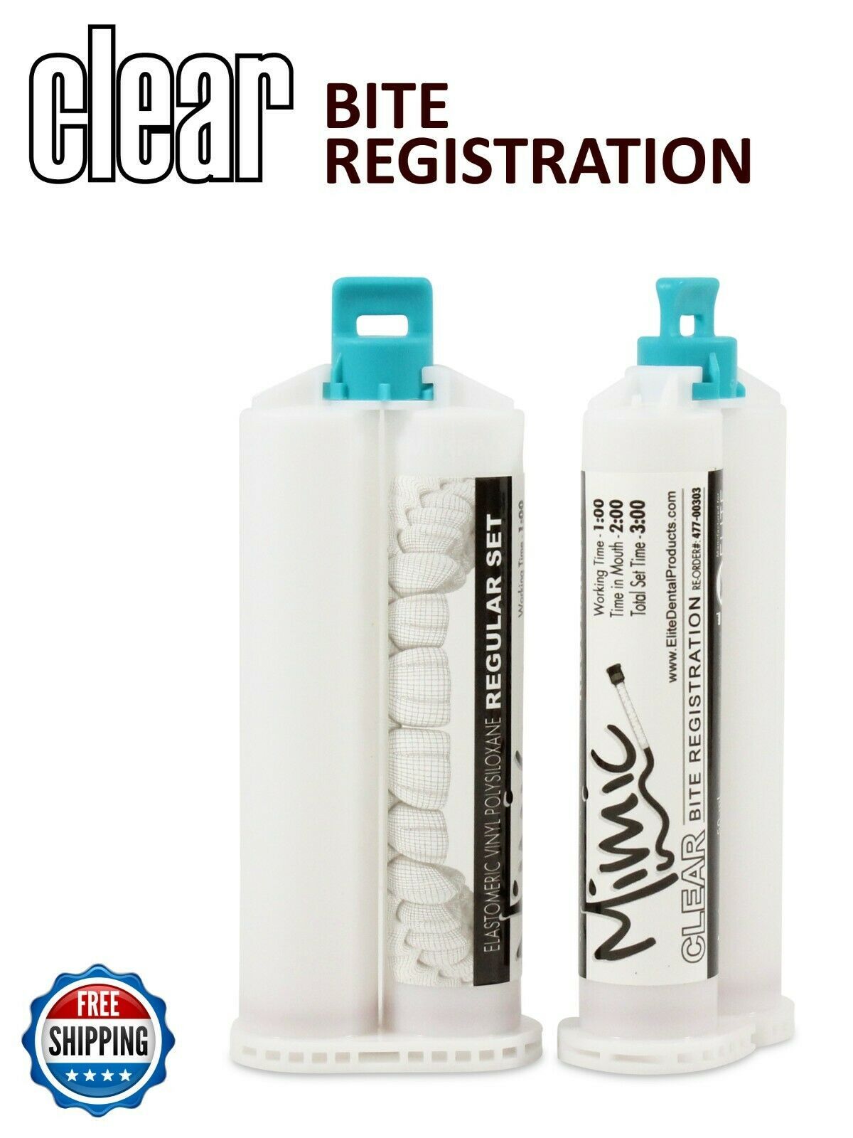 Mimic CLEAR Dental Bite Registration Material REGULAR SET 50ml