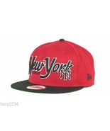 New York Yankees New Era 9Fifty MLB Baseball PIB Strapback Cap Hat BLK/RED - $22.75