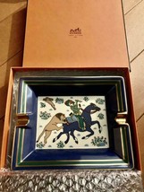 Hermes Change tray Horse lion Ashtray blue animal VIDE POCHE porcelain b56 - $874.82