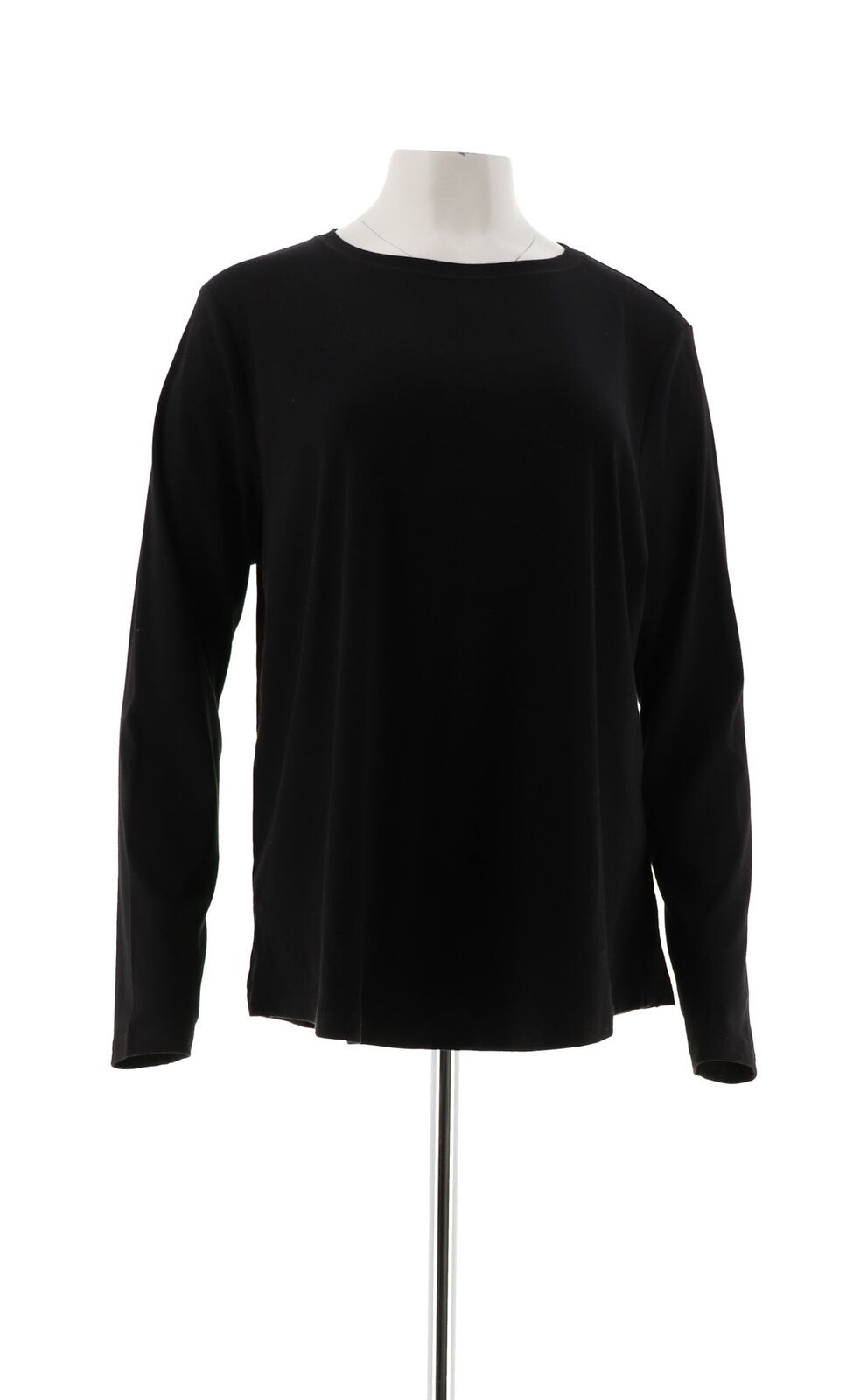 Isaac Mizrahi Essentials Wide Scoop Neck Top Bright White S NEW A300901