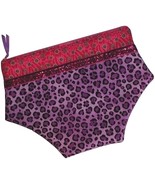 Big Girl Bikini Panties Cosmetic Bag Purple Leopard Pouch Glitter Pink E... - $23.00