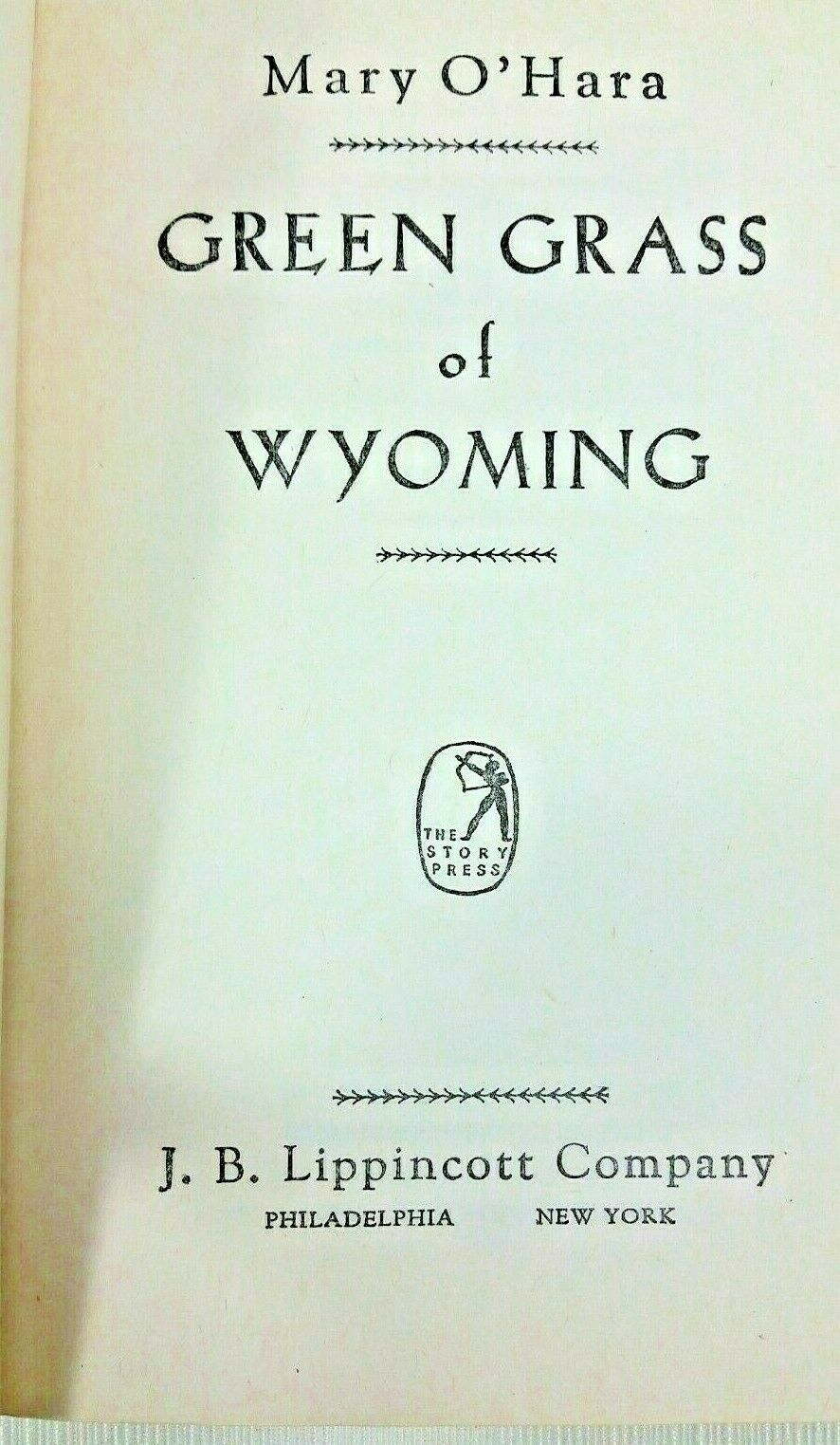 Green Grass of Wyoming Vintage Hardback 1st Edition Second Printing Mary O'Hara Antiquarian