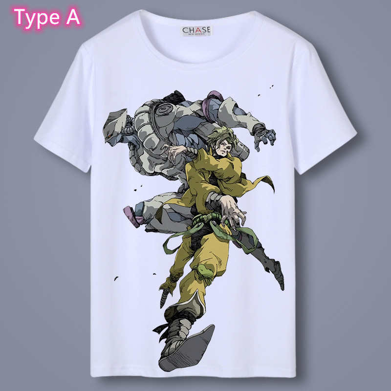 Jojo's Bizarre Adventure T-shirt Japanese anime graphics Short-sleeved T-shirt