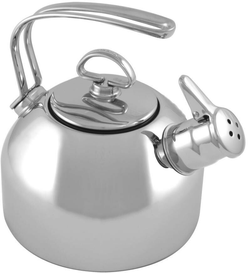 Tea Kettle 7.2Cup Cap 2Tone Harmonica Whistle Large Lid Open