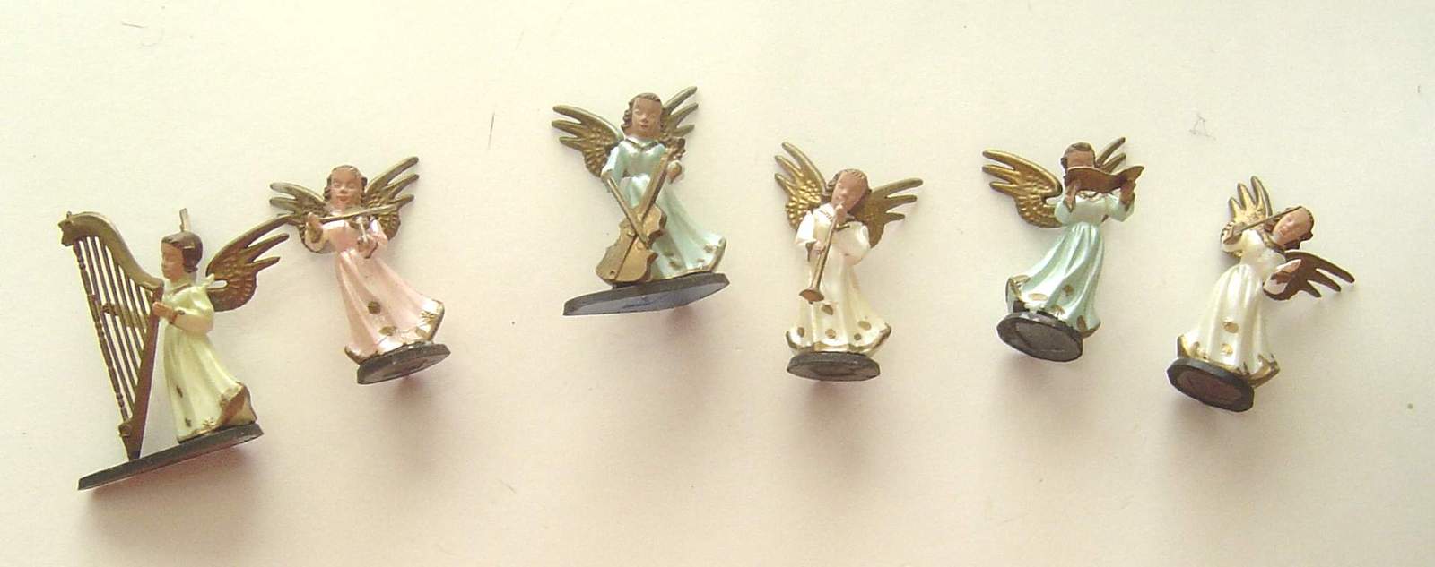 Primary image for Miniature Angels Playing Music Celluloid Figurines  1960's Set of 6