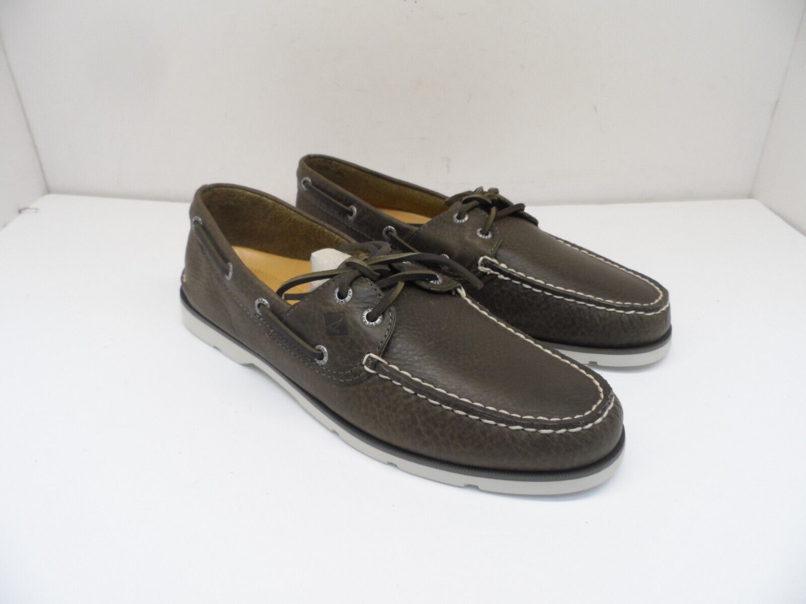 Primary image for Sperry Top Sider Men's STS23674 Leeward Tumbled Boat Shoe Dark Olive Size 9M