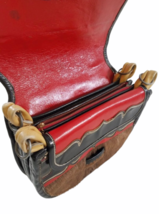 Leather Suede Cowhide Handcrafted Lot - Belt Handbag Bag Purse Clutch Stocking image 3