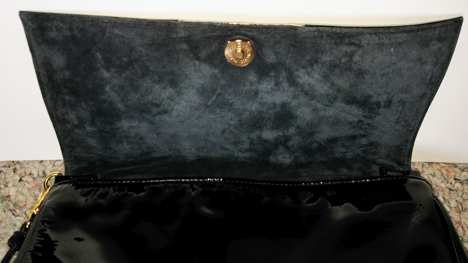 ** REDUCED ** Black Patent Leather & Snakeskin purse, clutch, over shoulder - Handbags & Purses