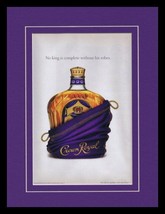 2008 Crown Royal Whisky Framed 11x14 ORIGINAL Vintage Advertisement
