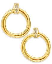Alfani Gold-Tone Pave Ring Small Hoop Earrings - $14.69