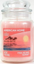1 American Home By Yankee Candle 19 Oz Pink Island Sunset Glass Jar Candle