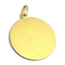 SOLID 18K YELLOW GOLD ROUND BIG MEDAL, SAINT MARK MARCO, DIAMETER 28mm LION BOOK image 3