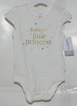 Carters Off White One Piece Pink Pant Set Daddys Little Princess 6 Month image 1