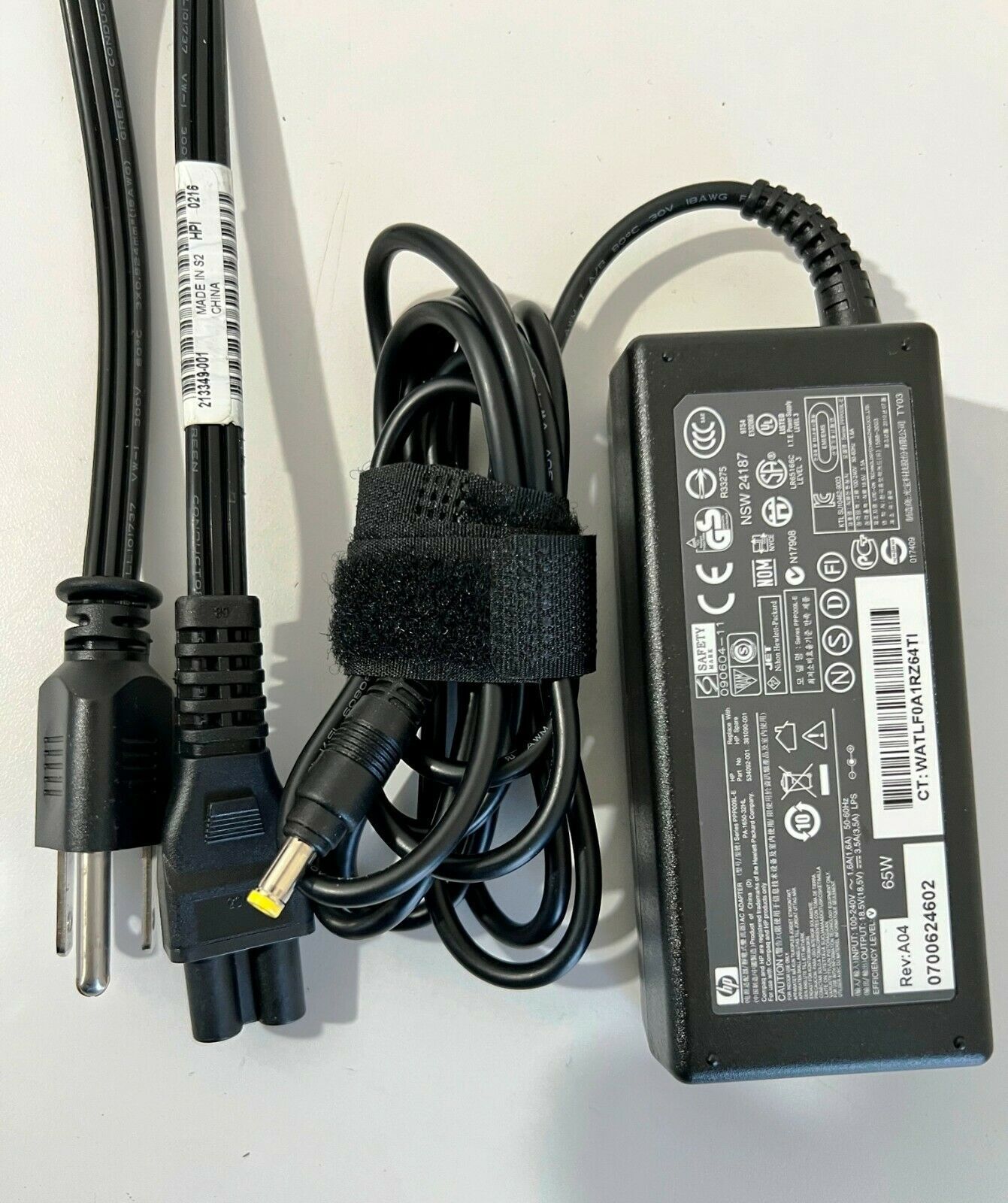 GENUINE HP Laptop Charger AC Power Adapter 18.5V 3.5A 65W PA-1650-02C ...