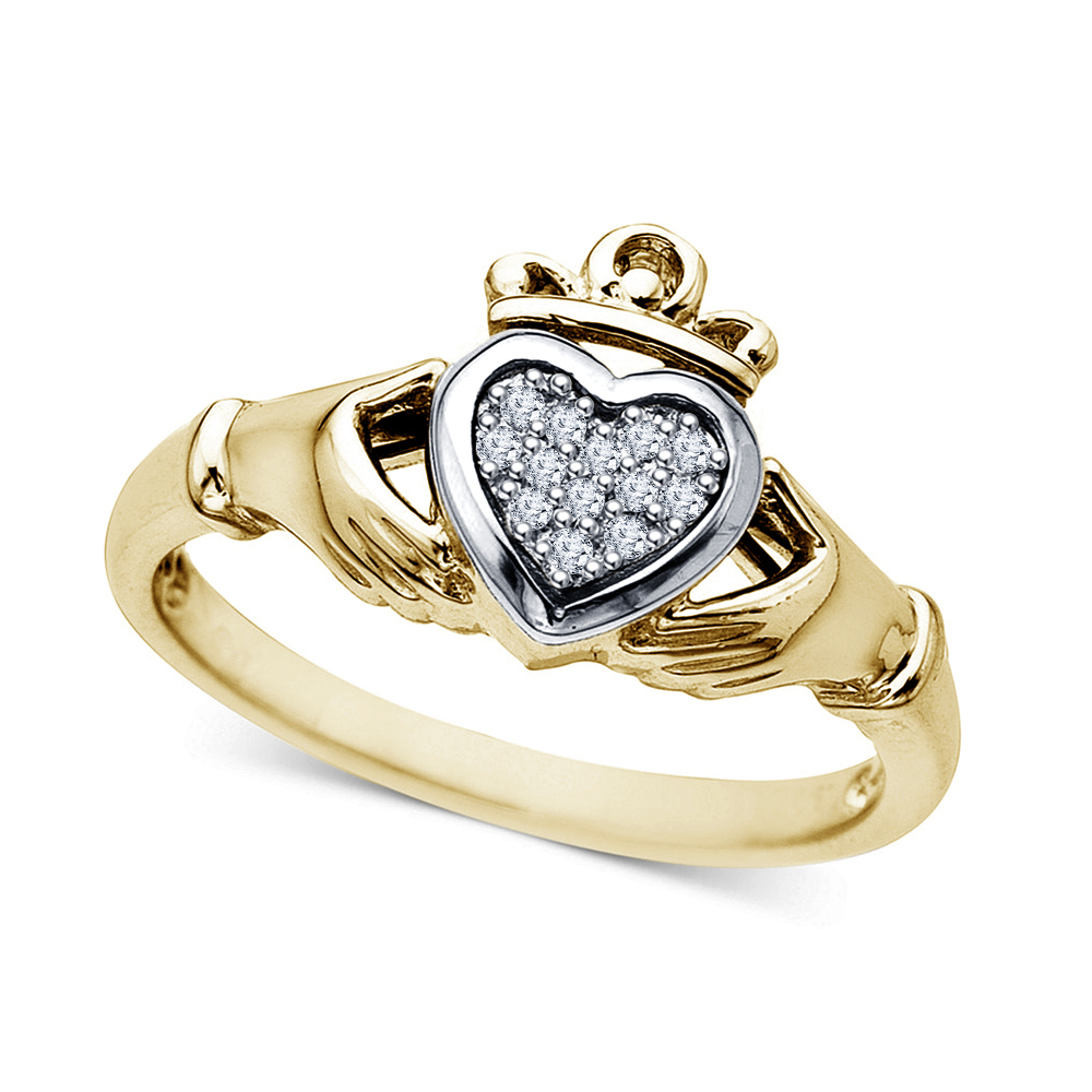 heart to heart 2 tone engagement ring