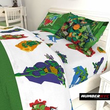 TMNT 3 Piece Microfiber Twin Bedding Sheet Set Pillowcase Kids Teens Chi... - $39.59