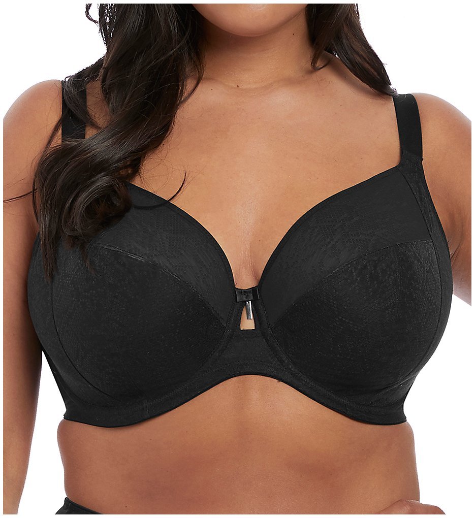 Elomi BLACK Mia Plunge Bra, US 32N, UK 32JJ Bras & Bra Sets