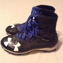 Football Highlight Under Armour cleats Size 9.5 shoes blue black athletic mens - $39.99
