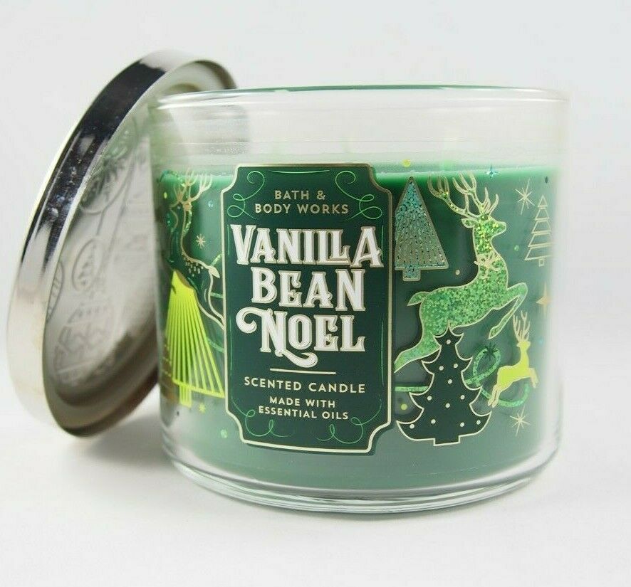 (1) Bath & Body Works Special Lid Vanilla Bean Noel 3-Wick Scented Candle 14.5oz