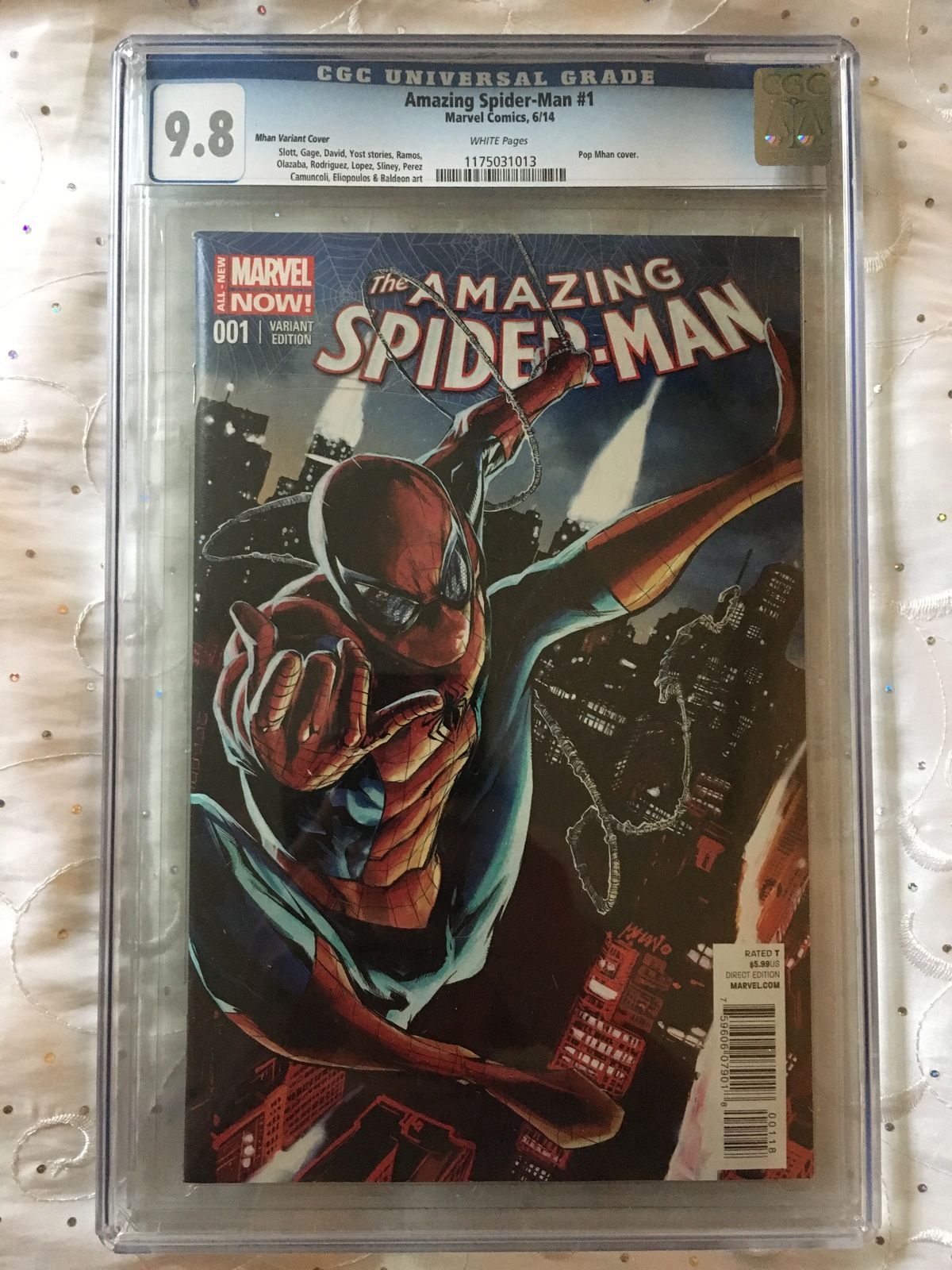 The Amazing Spiderman 001 Mhan Variant Cover Marvel comic Book CGC 9.8 ...