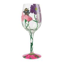 Lolita Wine Glass My Drinking Garden 15 oz 9" High Gift Boxed #6006288 Floral image 5