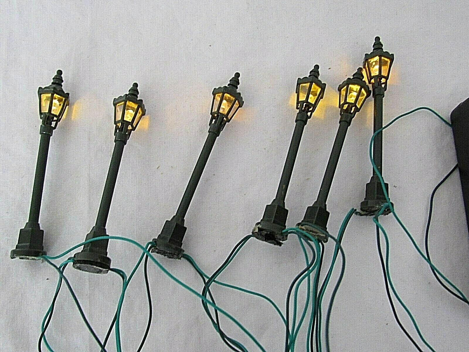 Hawthorne Christmas Village Street Lights String of 6 Battery Operated