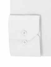 Berlioni Italy Men's Premium French Convertible Cuff Solid Dress Shirt White image 4