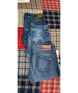 Lot of 3 Bundle Women&#39;s Blue Jeans DKNY CAPRI &amp; Americanino Colombian Jeans - $29.69