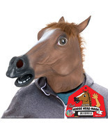 Horse Head Mask Deluxe Full Face Head Latex Rubber Animal Costume - $29.75
